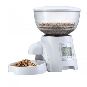 5l Automatic Pet Feeder Cat Dog Food Dispenser White