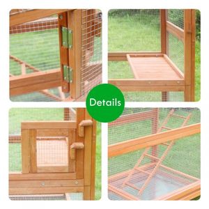 Petscene Extra Large Wood Bird Cage Budgie Parrot Aviary 