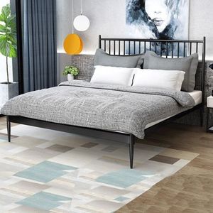 Queen Modern Metal Bed Frame Iron, Contemporary Metal Bed Frame