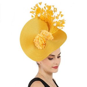 yellow occasion hat