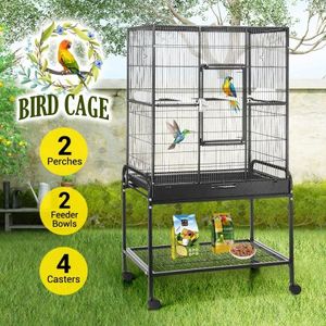 large parrot cage on wheels