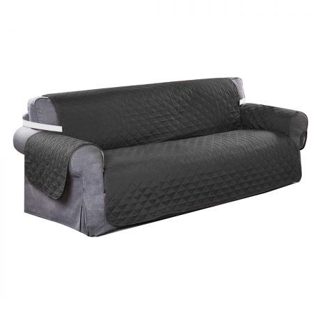 Sofa Cover Couch Lounge Protector Quilted Slipcovers Waterproof Grey 335cm x 218cm