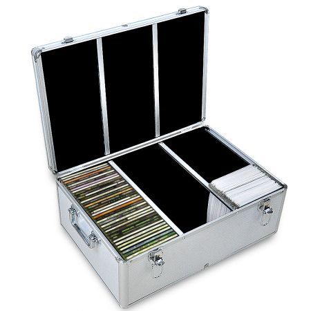 500 Discs Aluminium CD DVD Cases Bluray Lock Storage Box Organizer Free Inserts