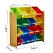 Levede 12Bins Kids Toy Box Bookshelf Organiser Display Shelf Storage Rack Drawer