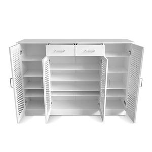 large white shoe cabinet