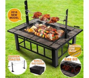 3 In 1 Extra Long Multi Function Bbq Pit Table With Removable