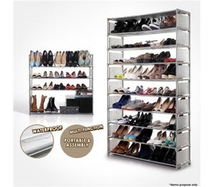 10 Tier Stackable Shoe Rack 50 Pair