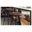 2x Levede Rustic Industrial Bar Stool Kitchen Stool Barstool Swivel Dining Chair