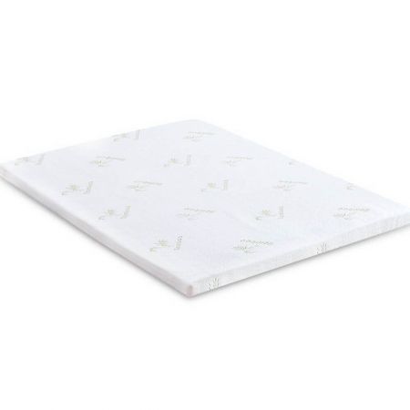 DreamZ 8cm Thickness Cool Gel Memory Foam Mattress Topper Bamboo Fabric Double