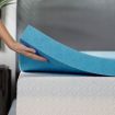 DreamZ 8cm Thickness Cool Gel Memory Foam Mattress Topper Bamboo Fabric Queen