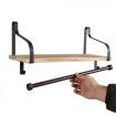 Levede Floating Shelf Brackets Wall Shelves Mount Display Rack Storage Hook 2pcs