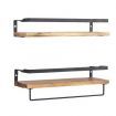 Levede Floating Shelf Brackets Towel Rail Rack Display Shelves Wall Mount Rack