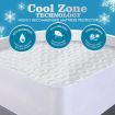 DreamZ Mattress Protector Topper Polyester Cool Fitted Cover Waterproof Queen
