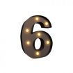 LED Metal Number Lights Free Standing Hanging Marquee Event Party D?cor Number 6