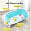 Baby Bath Tub Infant Toddlers Foldable Bathtub Folding Safety Bathing Shower GN