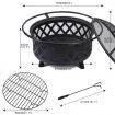Outdoor Fire Pit BBQ Portable Camping Fireplace Heater Patio Garden Grill