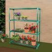 2x 4 Tier Plant Shelve Garden Greenhouse Steel Storage Shelving Frame Stand Rack