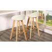 2x Levede Fabric Swivel Bar Stool Kitchen Stool Dining Chair Barstools Cream