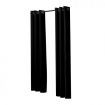 2x Blockout Curtains Panels 3 Layers Eyelet Room Darkening 132x213cm Black