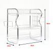 3 Tier Stainless Steel Dish Rack Drainer Tray Kitchen Storage Cup Cutlery Holder