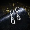 Earrings silver Plated Drop Earrings Female Retro Zircon Earrings Hollow Diamond Earrings