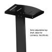Mobile TV Stand Mount Bracket Trolley 32-75 Inch LED LCD Screen Monitor Television Cart with Media Storage Shelf Wheels Adjustable Freestanding