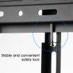 Mobile TV Stand Mount Bracket Trolley 32-75 Inch LED LCD Screen Monitor Television Cart with Media Storage Shelf Wheels Adjustable Freestanding