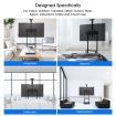 Mobile TV Stand Mount Bracket Trolley 32-75 Inch LED LCD Screen Monitor Television Cart with Media Storage Shelf Wheels Adjustable Freestanding