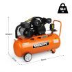 3HP Portable Belt Drive Air Compressor 80L Tank 420L/min Pump Inflator