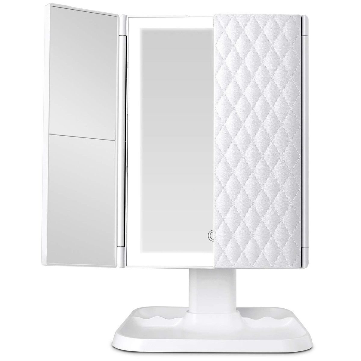 2021 NEW Makeup Mirror 1x/2x/3x Magnification with 68LED Trifold Mirror