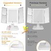 2021 NEW Makeup Mirror 1x/2x/3x Magnification with 68LED Trifold Mirror