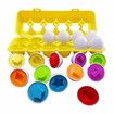 12 Matching Eggs Educational Color & Shape Recognition Sorter Puzzle Skills Study Toys