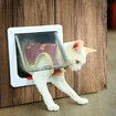 Large Cat Door (Outer Size 9.9inch x 9.2inch) for Cats and Doggie with Circumference less than 23 inch, Suitable for Window and Wall