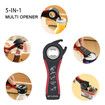 Jar Opener, 5 in 1 Multi Function Can Opener Bottle Opener Kit with Silicone Handle Easy to Use for Children, Elderly and Arthritis Sufferers