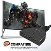 HDMI Switch,3 Port 4K HDMI Switch 3x1 Switch Splitter with Pigtail Cable Supports Full HD 4K 1080P 3D Player