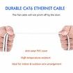 Cat6 8M Ethernet Cable White Flat Internet Network Lan patch cords Rj45 Connectors for Router