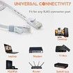 Cat6 8M Ethernet Cable White Flat Internet Network Lan patch cords Rj45 Connectors for Router
