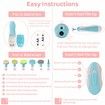 Electric Nail Trimmer for Tiny Newborn Fingernails and Toenails, 6-in-1 Manicure Set with Light, 4 Working Modes (Sky Blue)