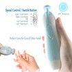 Electric Nail Trimmer for Tiny Newborn Fingernails and Toenails, 6-in-1 Manicure Set with Light, 4 Working Modes (Sky Blue)