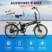 Auswheel Electric Bike Bicycle Folding Ebike 250W Motor 36V 9Ah Battery Single Speed