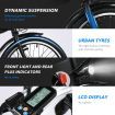 Auswheel Electric Bike Bicycle Folding Ebike 250W Motor 36V 9Ah Battery Single Speed