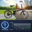 Auswheel Electric Bike Bicycle Folding Ebike 250W Motor 36V 9Ah Battery Single Speed