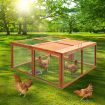 Chicken Coop Run Wood House Cat Dog Bird Enclosure Rabbit Hutch Hen Bunny Duck Cage Foldable