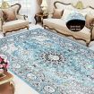 Navy Blue Rugs Soft Carpet Floor Rug Allover Traditional Persian Mat 120 X 160CM