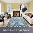 Navy Blue Rug Soft Carpet Floor Rug Allover Traditional Persian Mat 200 X 230CM