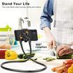 Cell Phone Holder, Universal Mobile Phone Stand, Lazy Bracket, DIY Flexible Mount Stand with Multiple Function (Black)