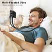 Cell Phone Holder, Universal Mobile Phone Stand, Lazy Bracket, DIY Flexible Mount Stand with Multiple Function (Black)