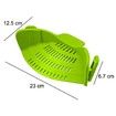 Kitchen Snap and Strain Strainer, Clip On Silicone Colander, Fits all Pots and Bowls Lime Green