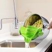 Kitchen Snap and Strain Strainer, Clip On Silicone Colander, Fits all Pots and Bowls Lime Green