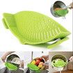 Kitchen Snap and Strain Strainer, Clip On Silicone Colander, Fits all Pots and Bowls Lime Green